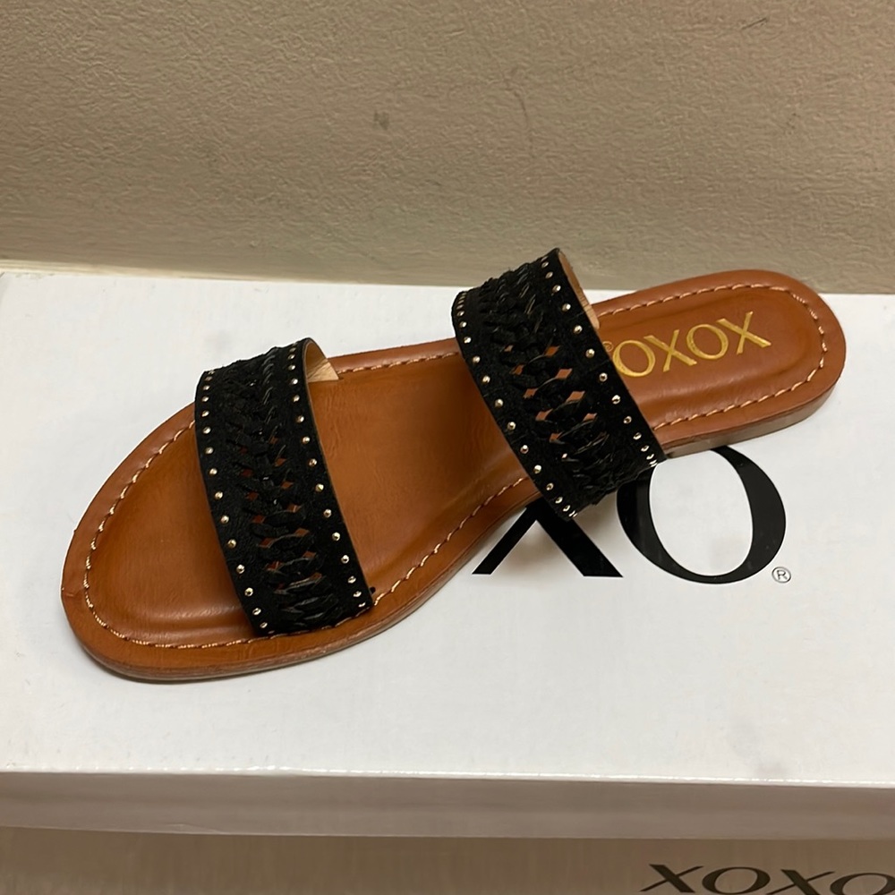 Xoxo Black Summer Sandals